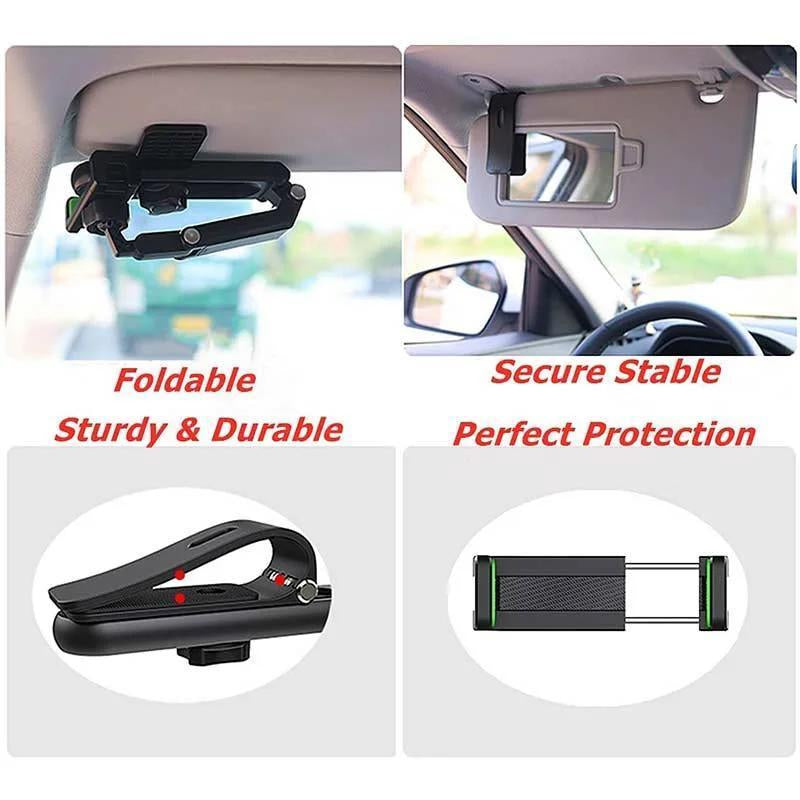 2025 Good Quality New 1080° Multi-Function Sun Visor Universal 360 Degree Rotating Phone Holder Suitable for Any Scene Car Holder - Rotatable and Retractable